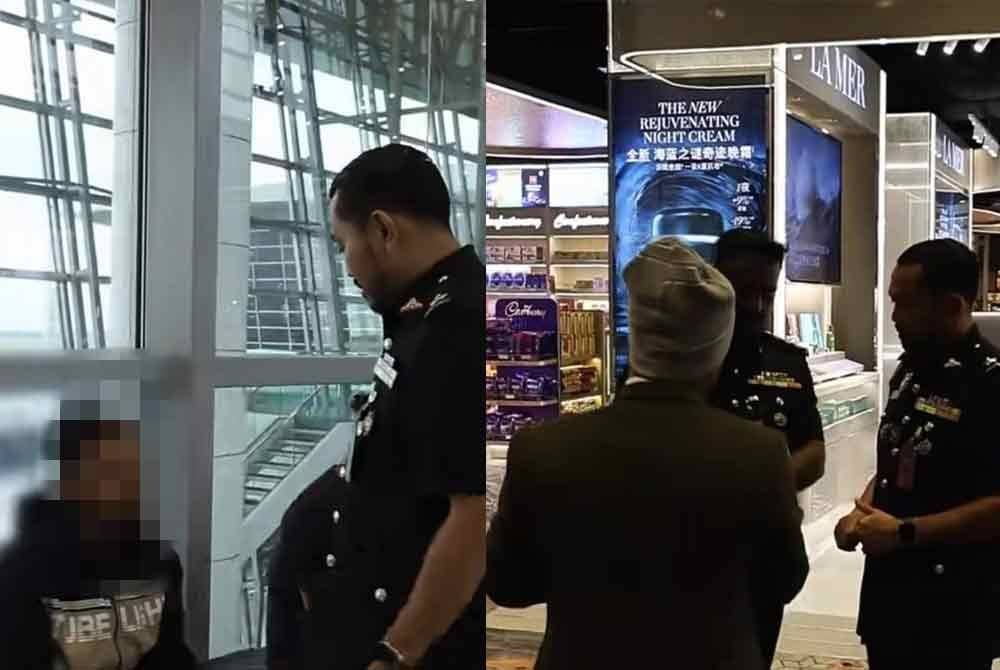 Pegawai imigresen sedang melakukan pemeriksaan ke atas warga asing di Terminal 1 KLIA.