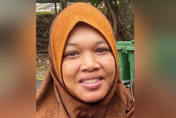 Siti Zaharah dilaporkan hilang sejak Ahad.