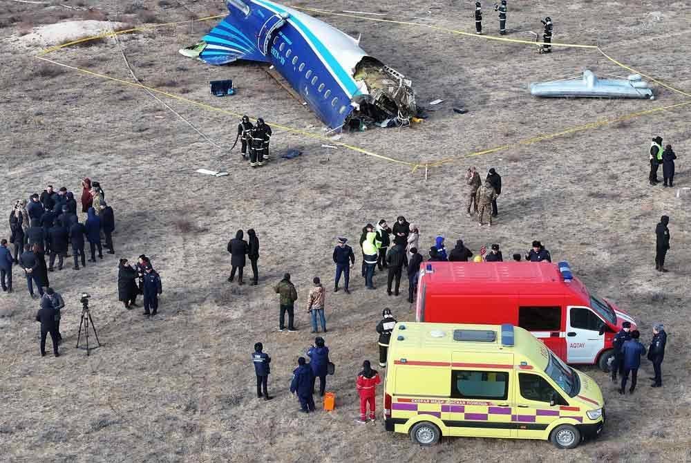 Pada Khamis, pegawai kanan Azerbaijan mengesahkan bahawa laporan media yang menyatakan nahas itu berpunca daripada sistem peluru berpandu Rusia adalah sahih. Foto Xinhua