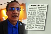 Husin (kiri), FAM menggantung keahlian KAFA selepas mendapati Kongres KAFA kali ke-65 dan Pemilihan Jawatankuasa Eksekutif KAFA Bagi Sesi 2024-2028 yang diadakan pada 19 Disember lalu tidak sah.