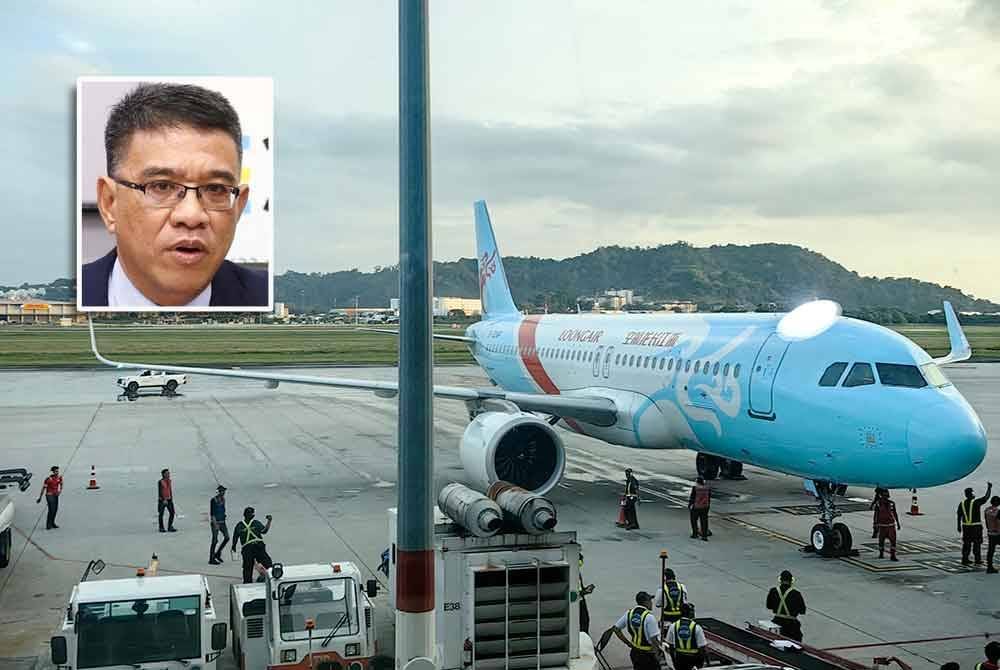 Penerbangan antarabangsa dari China Loong Air telah melancarkan penerbangan terus dari Xi’an ke Pulau Pinang pada Isnin. Gambar kecil: Wong Hon Wai