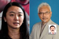 Hannah Yeoh (kiri), Prof. Tajuddin. Gambar kecil: Dr Ibrahim Abu Shah