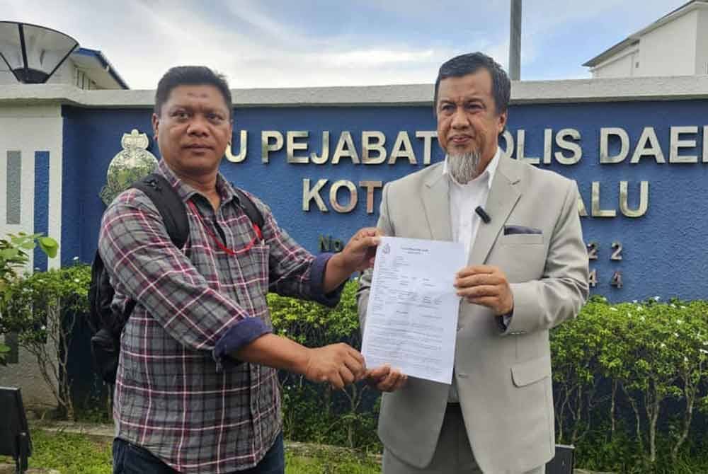 Zulkarnain hadir ke IPD Kota Kinabalu untuk membuat laporan polis di Kapayan, Kota Kinabalu.