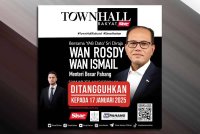 Program TownHall Rakyat bersama Menteri Besar Pahang, Datuk Seri Wan Rosdy Wan Ismail anjuran Sinar Harian yang sepatutnya dijadualkan Ahad ini, ditangguhkan pada 17 Januari depan.