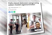 Sebelum ini Sinar Harian melaporkan, polis membuka kertas siasatan berhubung dakwaan tiga individu cuba menyebar risalah agama Kristian di tempat awam di Desa Setapak, di sini, Isnin lalu.