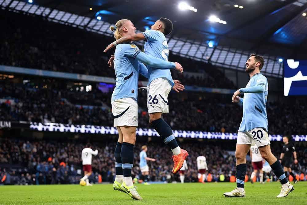 Haaland ledak dua gol berdepan West Ham di Stadium Etihad. Foto Agensi