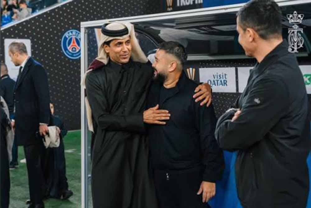 Tunku Mahkota Ismail hadir mewakili Kelab Bolasepak Johor Darul Ta&#039;zim (JDT) dalam perbincangan bersama pengurusan tertinggi PSG. Foto X/HRH Crown Prince of Johor