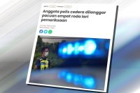 Laporan Sinar Harian mengenai anggota polis cedera dilanggar pacuan empat roda di Batu 4 Jalan Pantai Port Dickson pada Rabu.