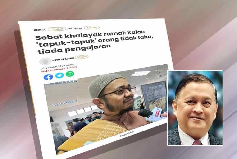 Laporan Sinar Harian berhubung isu hukuman sebat di khalayak ramai. Gambar kecil: Mohd Arifin