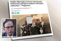 Pasukan peguam bekas Perdana Menteri ke-6 menjangkakan Najib dikeluarkan daripada tahanan penjara dalam tempoh sebulan.