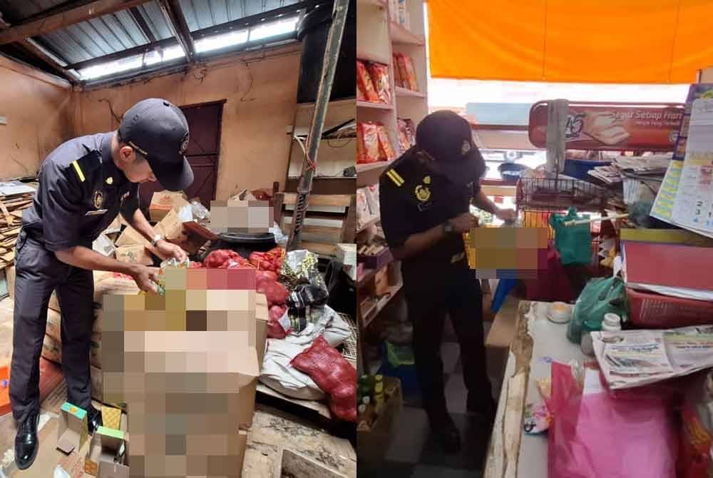 Anggota KPDN melakukan pemeriksaan di sebuah kedai runcit di Halaman Pasar, Taiping susulan aduan pemilik premis enggan menjual minyak masak peket 1kg.