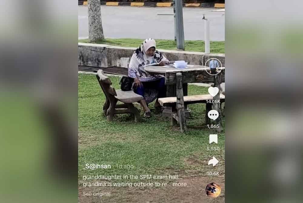 Video seorang nenek membaca Yassin ketika cucunya menduduki peperiksan Sijil Pelajaran Malaysia (SPM) meruntun hati netizen