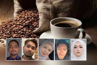 Penggemar kopi bakal membayar harga mahal susulan lonjakan harga biji kopi. Gambar hiasan, gambar kecil dari kiri: Muhd Nukman, Muhammad Anif, Nur Aina Syazamira, Muhamad Hafiz, Siti Zulaikha