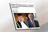 Laporan Sinar Harian mengenai Najib dibenar mula semakan kehakiman Titah Adendum.