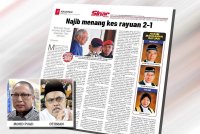 Laporan Sinar Harian mengenai Najib dibenar mula semakan kehakiman Titah Adendum. Gambar kecil dari kiri: Mohd Puad, Othman