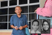 Armi ketika ditemui di pekarangan Jabatan Forensik, Hospital Raja Permaisuri Bainun (HRPB) di sini. (Gambar kecil: Tsa Muhammad Armirul, Nur Amira Balqis)