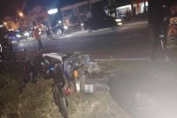 Motosikal yang terbabit dalam kemalangan di Jalan One Borneo berhampiran Plaza Alam Mesra, Kota Kinabalu.