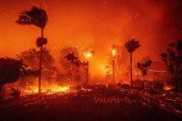 Kebakaran hutan paling dahsyat dalam sejarah Los Angeles pada Khamis telah memusnahkan lebih 54 batu persegi kawasan, meranapkan ribuan struktur dan mengorbankan sekurang-kurangnya lima nyawa. Foto UPI