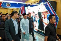 Anwar tiba pada Perasmian Mesyuarat Perhimpunan Agung Tahunan Majlis Belia Malaysia Ke-73 di Pusat Dagangan Dunia (WTC) pada Jumaat. Foto Bernama