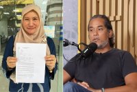 Suraya menunjukkan laporan polis yang dibuat terhadap Khairy.