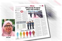 Laporan Sinar Harian berhubung syarat tambahan kepada pegawai serta anggota polis yang perlu memastikan mereka mempunyai BMI kurang daripada 28 untuk kenaikan pangkat. 