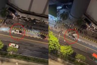 Tangkap layar video tular memaparkan kenderaan jenis Toyota Hilux dan Toyota Vios bertindak merempuh sekumpulan individu berdekatan sebuah pusat hiburan di Jalan Klang Lama di sini.