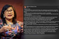 Tangkap layar hantaran Rafidah di Facebook pada Khamis.