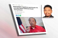 Laporan Sinar Harian pada Rabu mengenai Muhyiddin mengingatkan pemimpin PN semak fakta sebelum buat kenyataan. Gambar kecil: Ariff Aizuddin