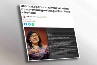 Laporan Sinar Harian mengenai kenyataan Rafidah yang mengulas langkah kerajaan untuk membantu rakyat Palestin di Gaza.