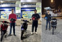 Antara yang ditahan polis dalam Op Samseng Jalanan kerana menunggang motosikal dengan melakukan aksi berbahaya di Johor Bahru pada pada awal pagi Sabtu. Foto IPD JBS