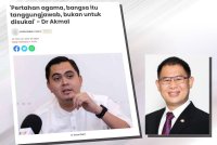 Laporan Sinar Harian pada Ahad mengenai kenyataan Muhamad Akmal yang menempelak Teik Cheng berhubung tuduhan bahawa beliau tidak disukai orang Melayu. (Gambar kecil: Tian Soon)