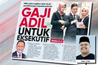 Laporan Sinar Harian berhubung gaji adil untuk eksekutif. (Gambar kecil: Airil Fitri)