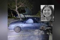 Polis mengesahkan mayat ditemui dalam sebuah kereta Proton Saga di Pantai Remis Jeram di sini adalah seorang wanita yang dilaporkan hilang sejak 31 Januari lalu. Gambar kecil: Yong Jia Yein