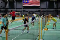 Sesi latihan skuad badminton kebangsaan di ABM Bukit Kiara pada Jumaat.