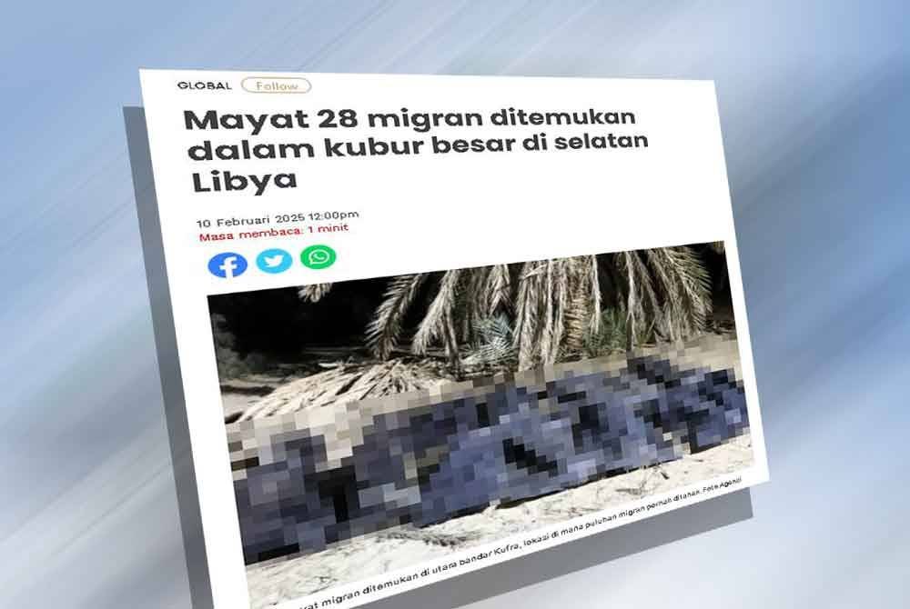 Agensi PBB luah kebimbangan penemuan kubur besar di Libya