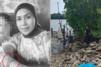 Norshamira Zainal, 37, yang ditemukan mati di tepi sungai berhampiran Jambatan Tanjung Lumpur.