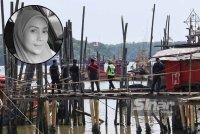 Polis sedang giat menjalankan siasatan lanjut di lokasi penemuan Norshamira ditemukan dengan membawa suspek di tepi Sungai Kuantan berhampiran Jambatan Tanjung Lumpur hadir ke lokasi bagi melihat suspek. Foto Sinar Harian.