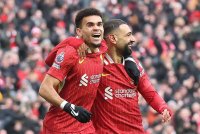 Díaz dan Salah ledak gol Liverpool di Anfield. Foto Agensi