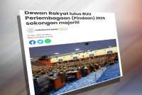 Laporan Sinar Harian mengenai RUU Perlembagaan (Pindaan) 2025 bagi membolehkan kerajaan mengembalikan dan menguatkuasakan semula Akta Perkhidmatan Parlimen diluluskan di Dewan Rakyat.