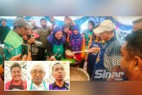 Pelbagai kaum turun padang membantu dalam program tersebut pada Ahad. Foto Sinar Harian (Gambar kecil: Yin Zhang Long, R Nagarajan, Fairul Alimi Ahmad )