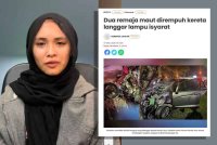 Laporan Sinar Harian berkaitan dua remaja maut dirempuh kereta langgar lampu isyarat.