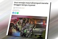 Laporan Sinar Harian berkaitan kemalangan yang membabitkan pemandu tidak mempunyai lesen memandu yang sah.