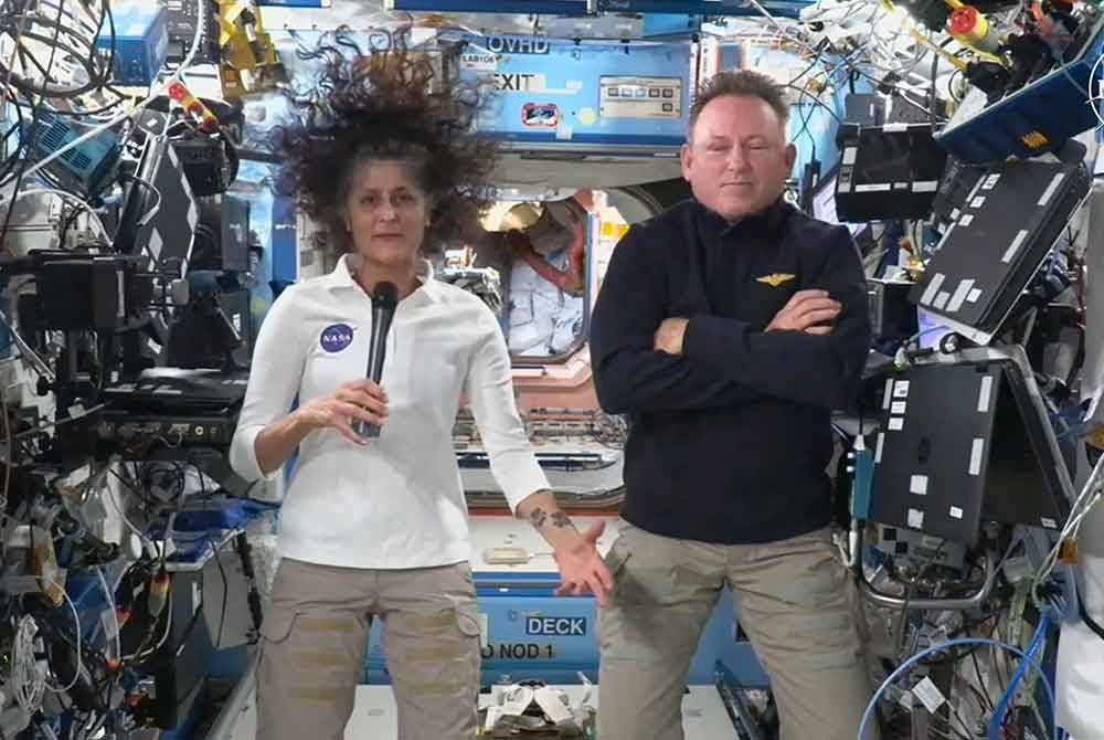 Williams mengadakan sidang akhbar dari ISS pada 13 September 2024.